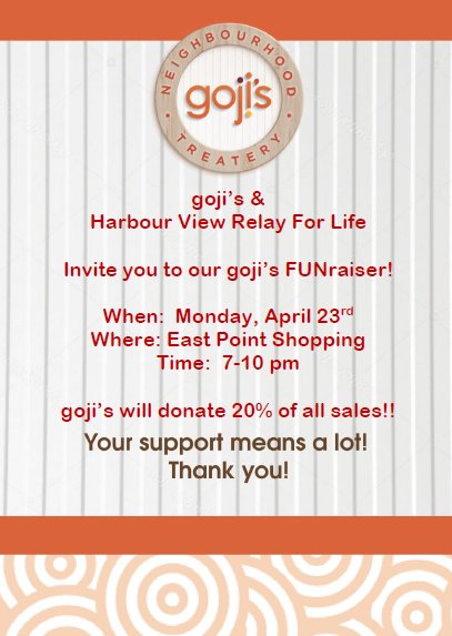 HVHS_NB's tweet photo. Hello beautiful community! Do you want to support our fundraising efforts for Relay for Life -- by eating ice cream? You can! On Monday evening, from 7pm-10pm @gojistreatery will be donating 20% of their sales. Wow! And hooray! https://t.co/rNtmxiZIx0