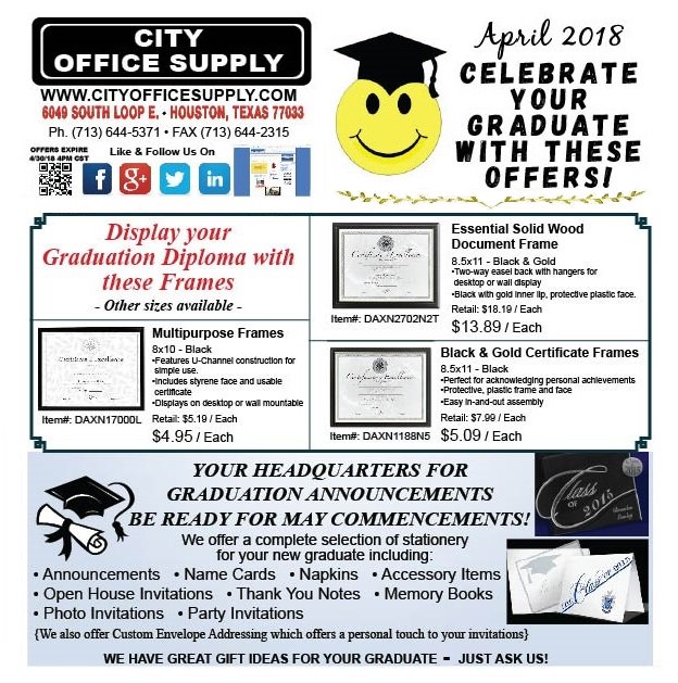 cityos's tweet photo. #FeatureFriday: #CityOfficeSupply's #HQ for #Graduation2018! #Order #Announcements, #Invitations, #ThanksYouNotes, #Napkins, #MemoryBooks, #Frames & #Gifts for #Grads! https://t.co/dSzuNVow3K