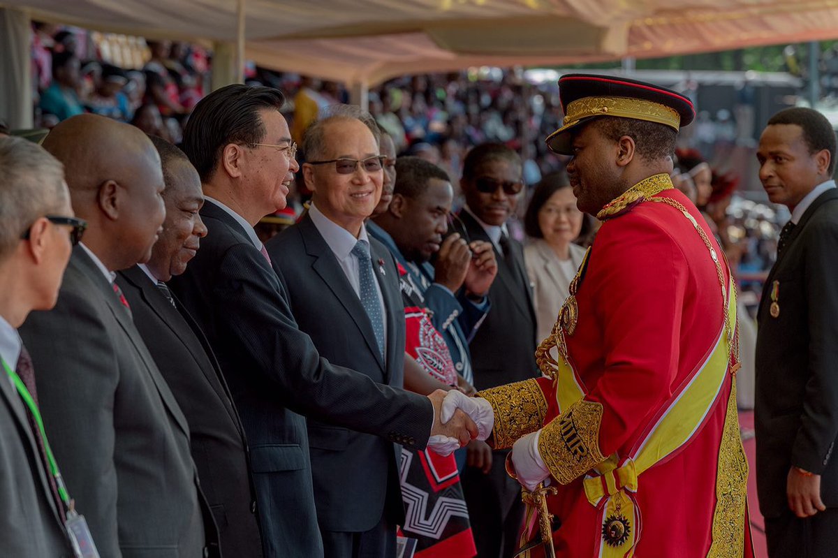 MOFA_Taiwan's tweet photo. The state visit by President Tsai to Kingdom of #eSwatini is at an end. Thanks to #KingMswati III &amp; his people for great generosity, hospitality &amp; kindness. Thanks also to #Taiwan's embassy in #Mbabane for making the trip a success. Taiwan+eSwatini = #EnduringPartners. #Triple50 https://t.co/6vS1e6AjIh