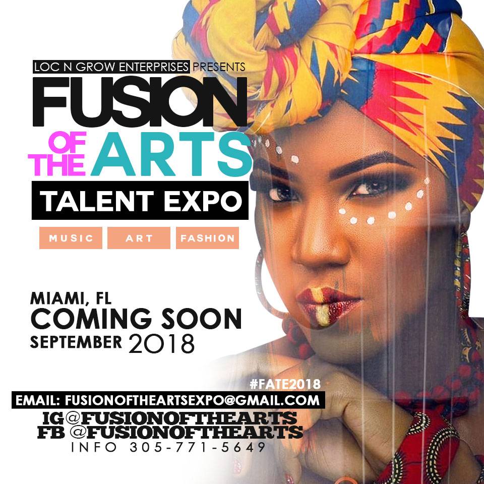 locngrowent's tweet photo. Loc N Grow Enterprises Presents Fusion of the Arts Talent Expo - Music - Art - Fashion in Miami, Florida.. @fusionofarts Coming Soon
.
#FATE2018 #September2018 #LocNGrowEnterprises #MusicEvent #Fashion #Art #Models #MiamiEvent #WhereMusicMeetsFashion https://t.co/4KUNHiVnV1