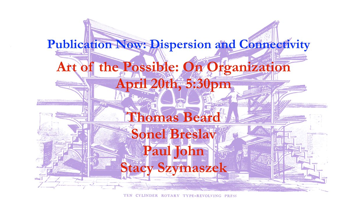 Don't miss this event at @CEH_NYU tonight! "Art of the Possible: On Organization" brings together leaders at four NY venues and initiatives to discuss their spaces and activities, and hosts Visiting Professor and @lightindustry founder <a href="/thomasbeard/">Thomas Beard II</a>. ow.ly/BGmV30jz13L