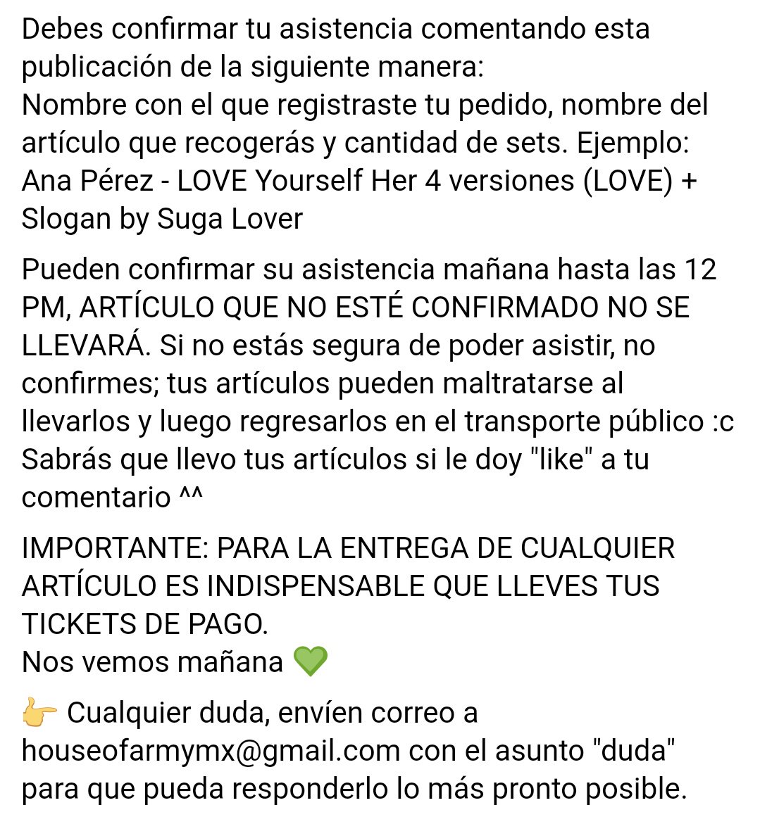 HouseOfARMYMX's tweet photo. Entregas personales para mañana, comenten para confirmar 💚

Los DM los estaré contestando más tarde 😉 https://t.co/D10gNGMq7z