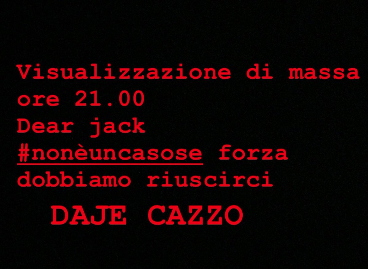 MeStessaIly's tweet photo. SPARGETE LA VOCE OVUNQUE E DATEVI DA FA! #NonÈUnCasoSe @DearJackOf @AleApolloPresti @ilRiccardoRuiu https://t.co/dSLv7cMnQN