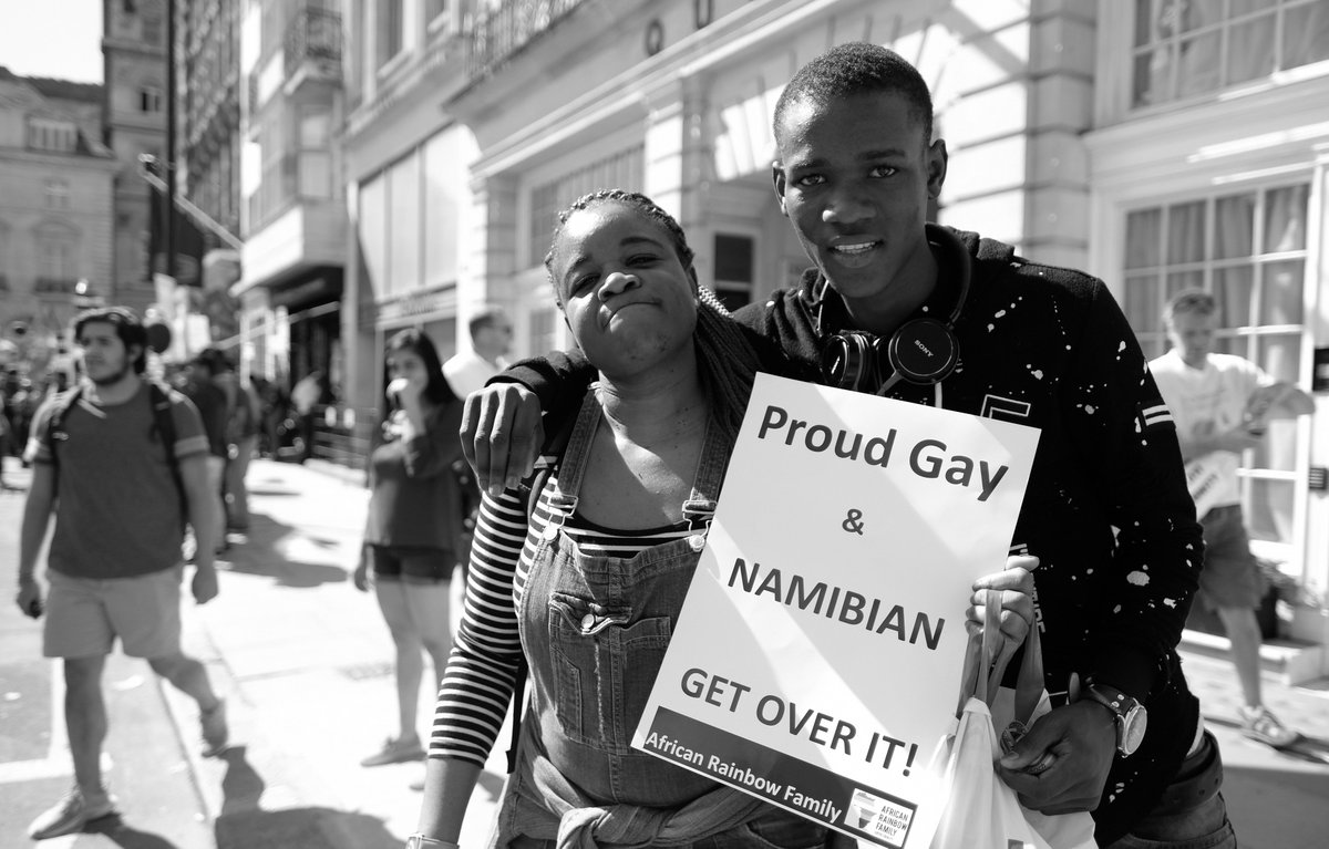 ExpungedHistory's tweet photo. PROUD, GAY AND NAMIBIAN. For more photos from yesterday's LGBT protests at London's #Commonwealth Conference please visit
https://t.co/74lqOG1ktv #CommonEquality https://t.co/6doSTCclMv