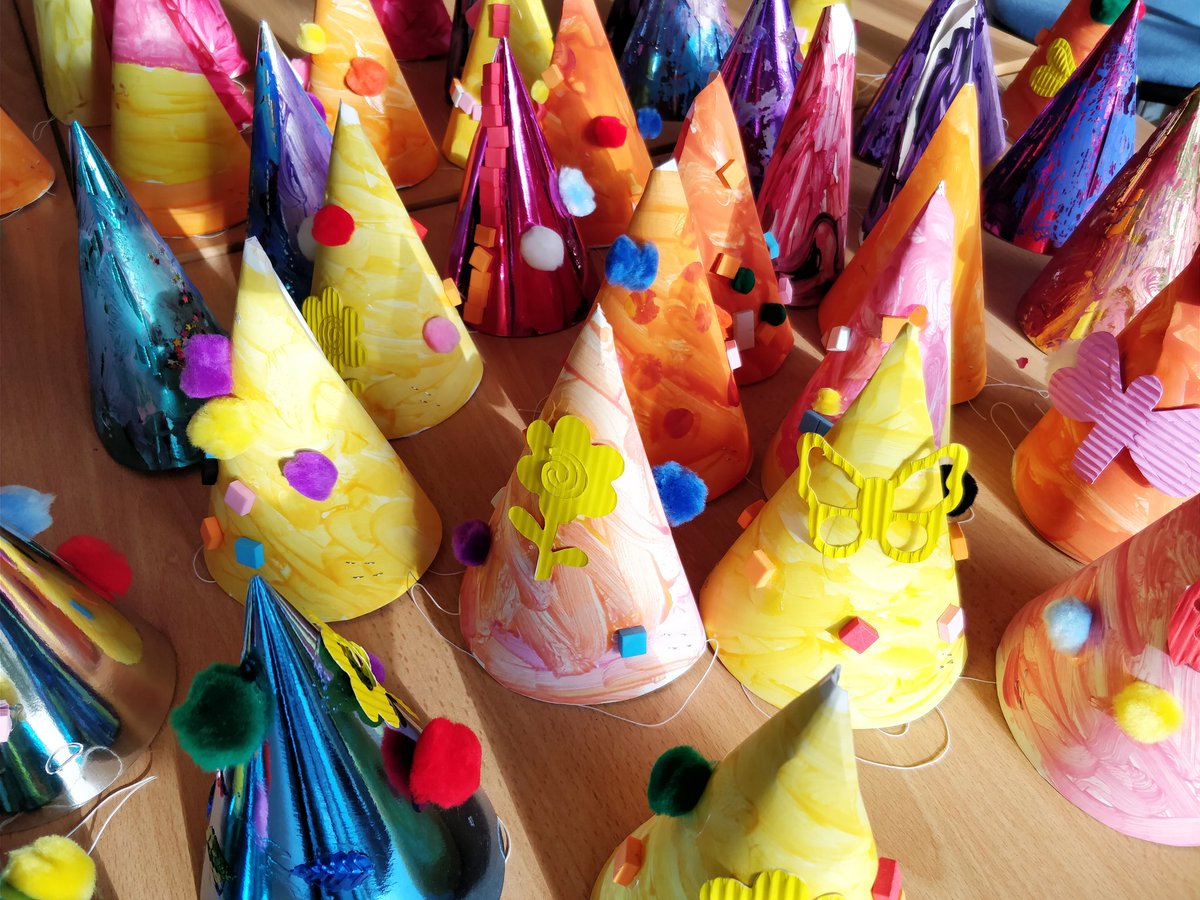 letshaveashow's tweet photo. The party hats are ready for the opening of this year's #letshaveashow kicking off at 7pm tonight @Arts4AllBelfast all welcome!! #autismawareness #artsanddisability https://t.co/fTayYChOrd