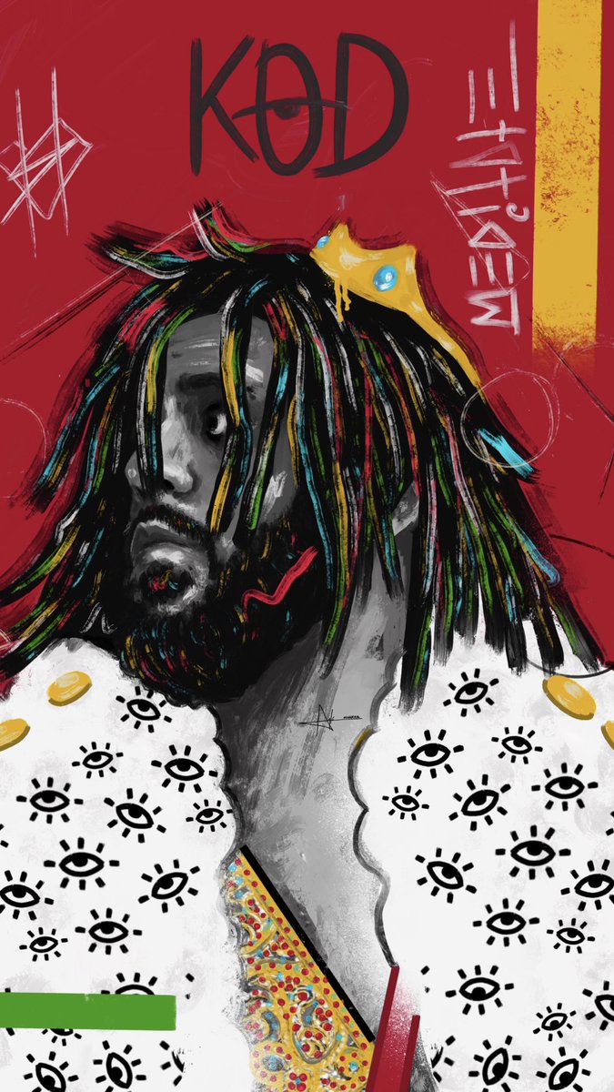 THEANGLEI's tweet photo. #Nuwarhol 
#KOD wallpaper!!! 
#iphone #android #jcole #JColeFriday https://t.co/4mMMQBYdhX