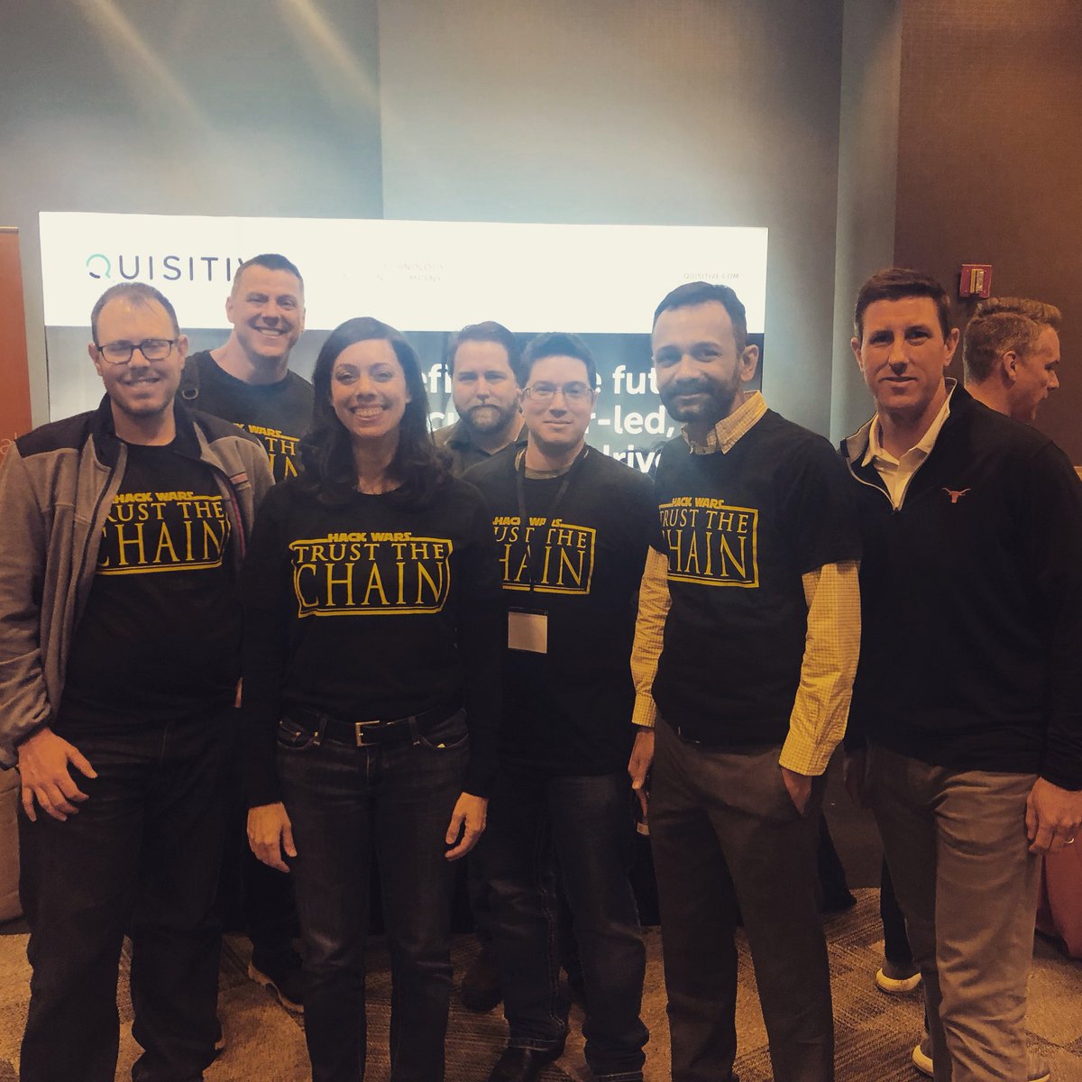 BeQuisitive's tweet photo. Our #Quisitive and @Microsoft team is at @AAHackWars in Dallas for the next 24 hours! Come by the booth for chance to win an #XboxOneX and chat about #Blockchain. #AAhackwars #Microsoft https://t.co/XTyckAWp6S