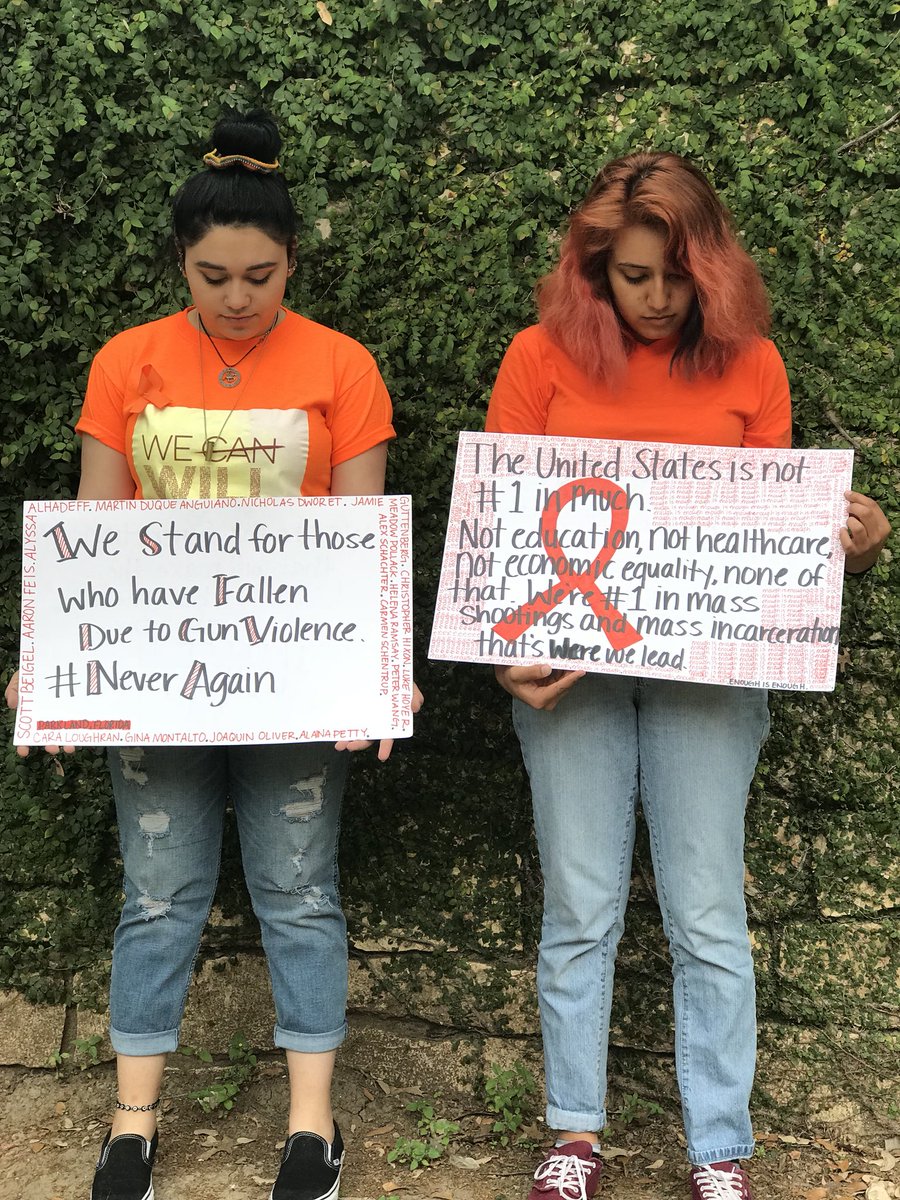 kryxstin's tweet photo. Today’s a big day, today will be our chance to stand up for those who’ve fallen due to gun violence, we heard your story— now let us share it. 🧡#April20walkout #HolmesHS https://t.co/gqNIekwLD6