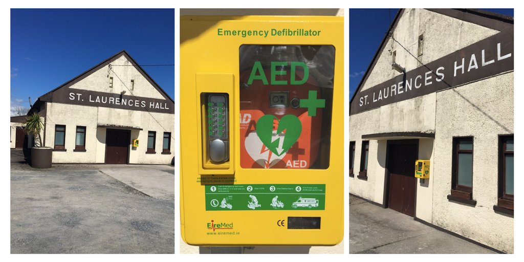 BallinroadFC's tweet photo. Thrilled to be able to source this invaluable piece of equipment for our Community. Placed on the front wall of St Laurences Hall, Ballinroad on entrance into our club grounds. @WaterfordGrnWay @damiengeoghegan https://t.co/0raBGNua9U