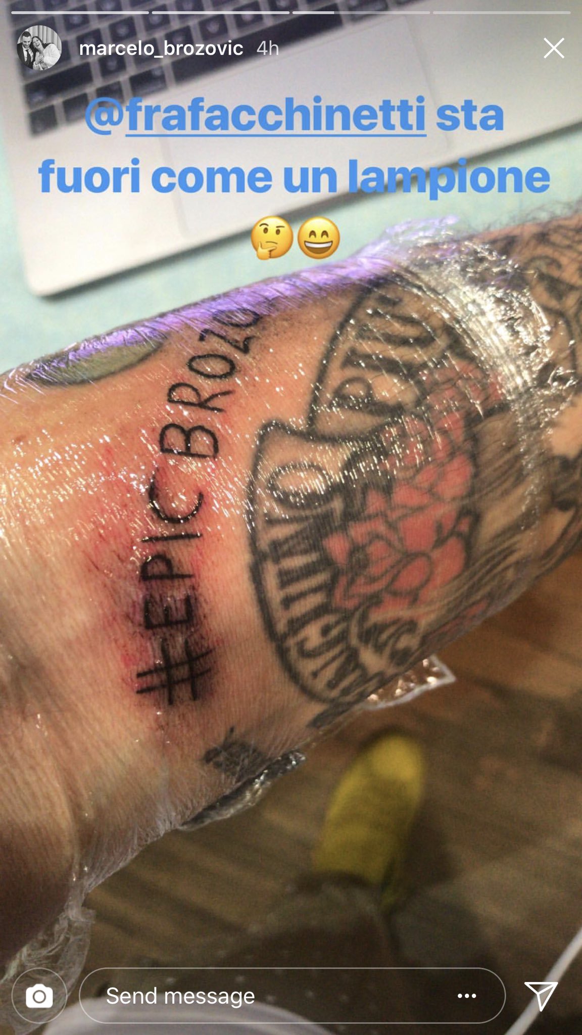 Ante On Twitter Brozovic Got An Epicbrozo Tattoo