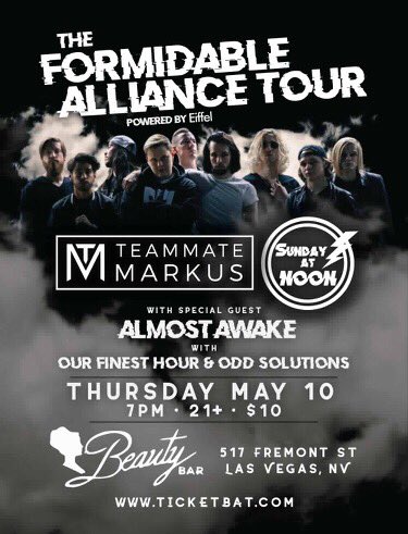 almostawakelv's tweet photo. playing a couple shows with the bois in @TeammateMarkus &amp; @Sunday_at_Noon next month
which one will u be at ? https://t.co/5HKi1V47vR