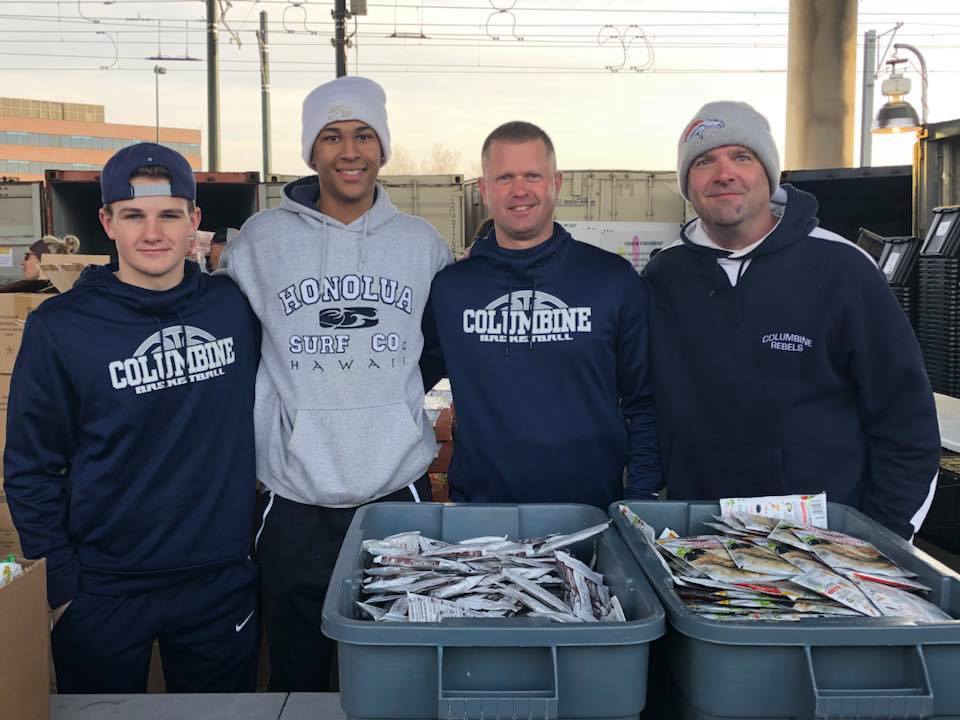 FFT_Denver's tweet photo. This morning was special. We were honored to have a group from #Columbine High School join us on the 19th anniversary of the massacre that took place there. What do you do when so much is taken from your community? You come together and GIVE back. #WeAreColumbine https://t.co/LKetz6ZRC2