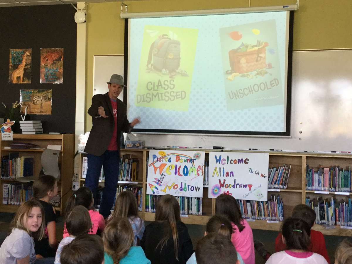 PierceDownerLRC's tweet photo. Allan Woodrow was a big hit with our third graders today!! Thank you @alwoodrow #AuthorFest #dg58lrcs #dg58learns @PierceDowner @AuthorFestDG58PTA https://t.co/jMxshqzjMw