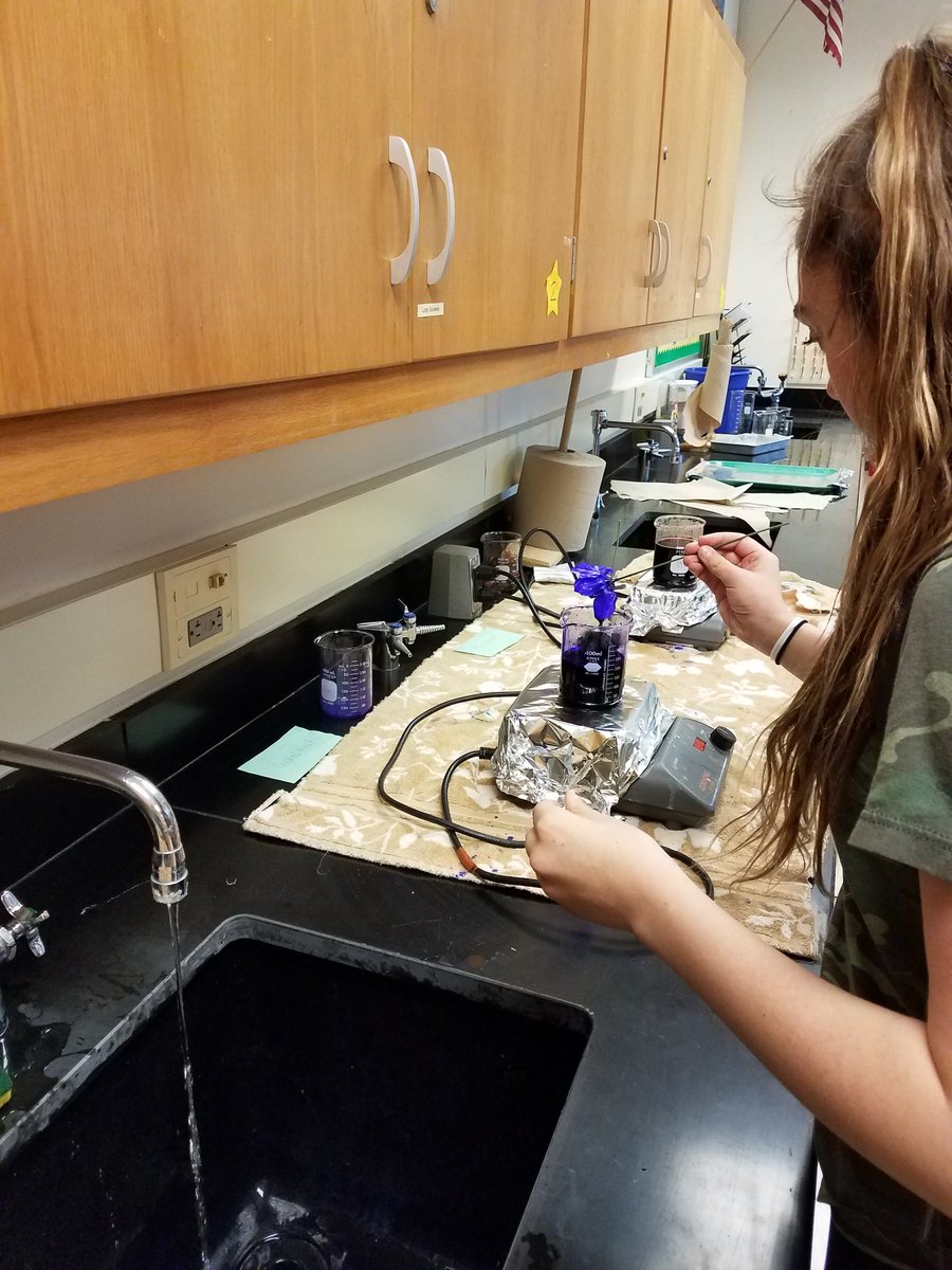 JAntonioScience's tweet photo. The color of chemistry! 🌈 Exploring how chemical bonding relates to dying fabrics. Which fabric are the hair ties made of? #NAIPhysSci #NASDlearns #realworldscience https://t.co/gtxB8fji8r