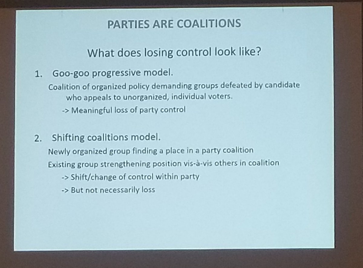 realMABarreto's tweet photo. Opening panel at @UCBerkeley Pol Sci #Travers2018 Conference 1st up: @polisciucla @kbawn giving excellent talk on how parties still have control, may be slightly losing control due to shifting coalitions, but don't expect party control to go away any time soon! @womenalsoknow https://t.co/Foob3wmLms