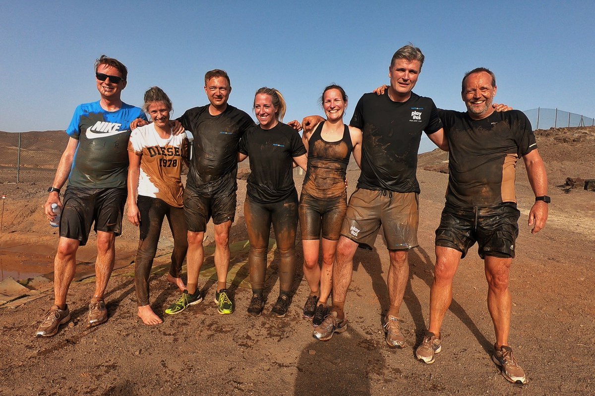 Love this picture... DER Touristik UK and Nordic getting seriously muddy together!