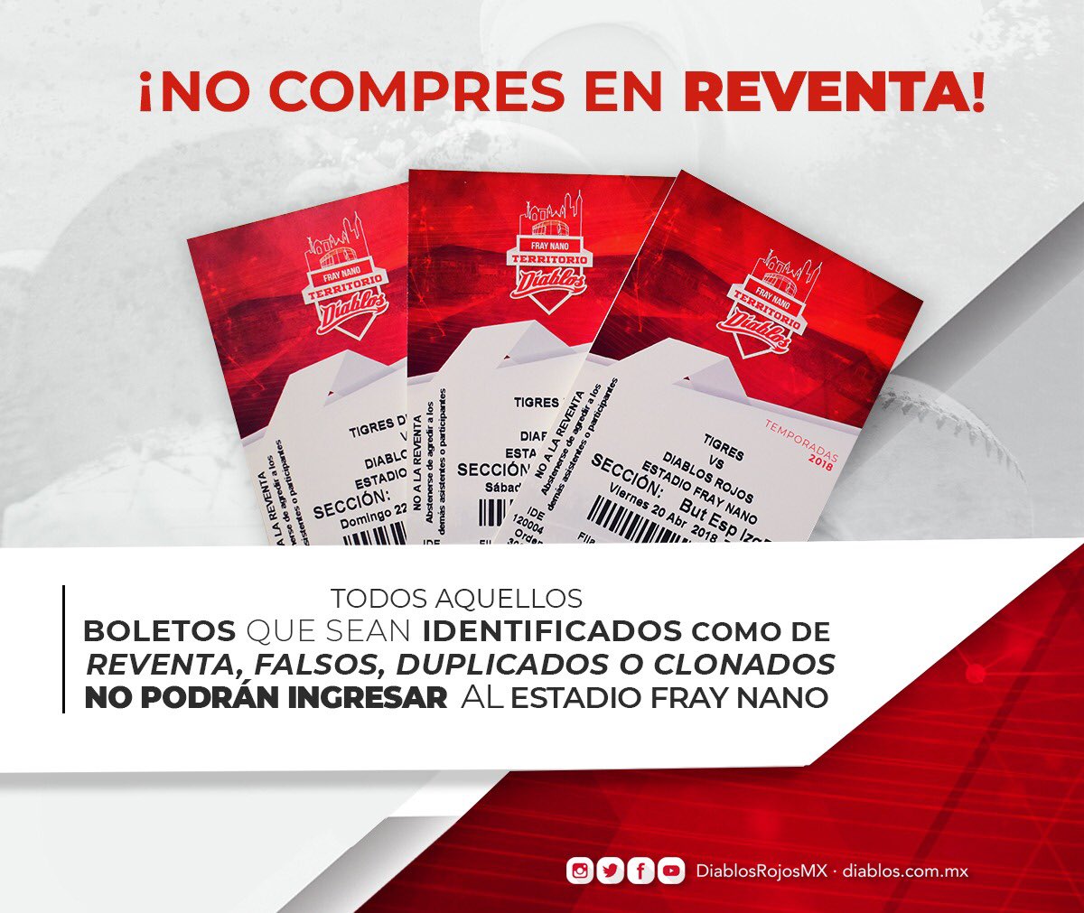 DiablosRojosMX's tweet photo. ⚠️ ATENCIÓN #NaciónEscarlata ⚠️ https://t.co/xSrTP4NPs0