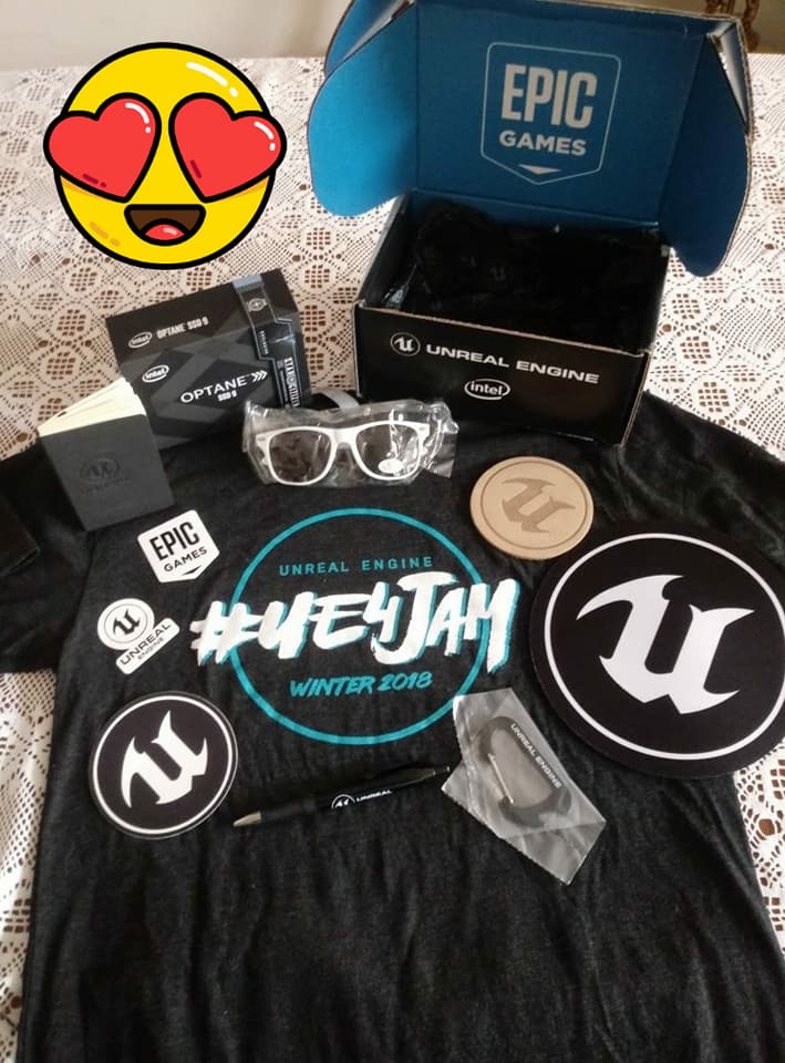 alonsocg04's tweet photo. @UnrealEngine @amandambott It's finally here! My Winter #UE4jam prize box has arrived!!! Woohoo!!!
#Gamejam #Gamedev #OnThinIce #Eggspionage #indie4life #WinnerWinnerChickenDinner #CantWait4Spring https://t.co/LiFdi0PUjm