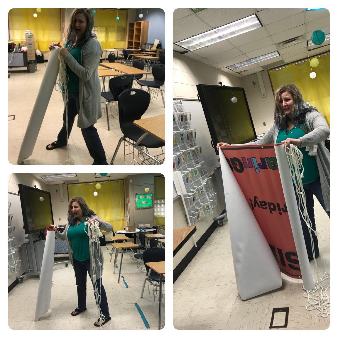 MandarinGSA's tweet photo. Our banner was not put up 😕 No one came 😔 Who can help during A lunch Monday? https://t.co/1S33a6hGhp