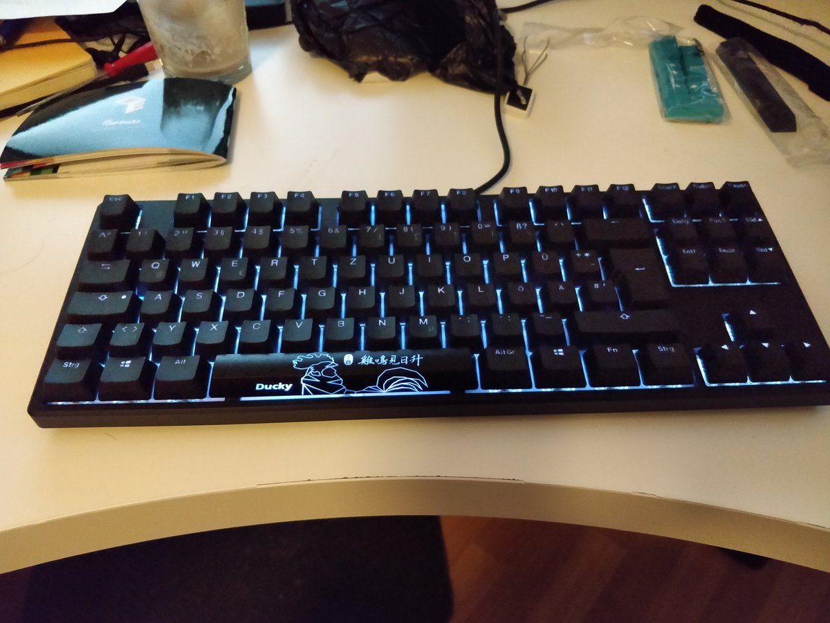 SebastianRut's tweet photo. Let the clickedyclacking begin. #duckyone #mechanicalkeyboards https://t.co/yEXhESYZ0b