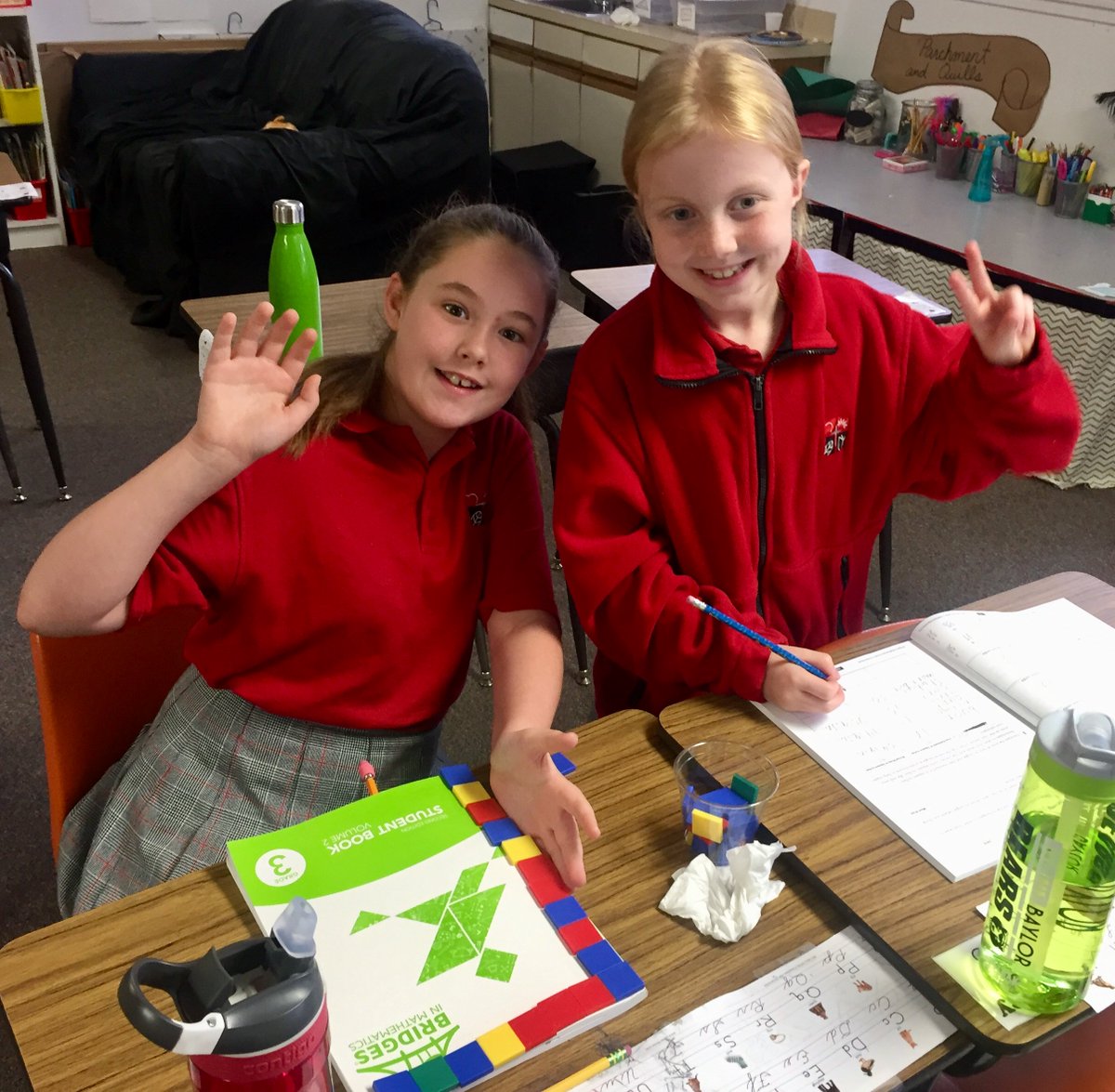 SymondsHSES's tweet photo. Working with concrete materials strengthens foundational knowledge in mathematics so that these 3rd Graders develop a solid understanding of area and other math concepts. @hsessaints #HSES #HSESLowerSchool https://t.co/8nBObHfPsl