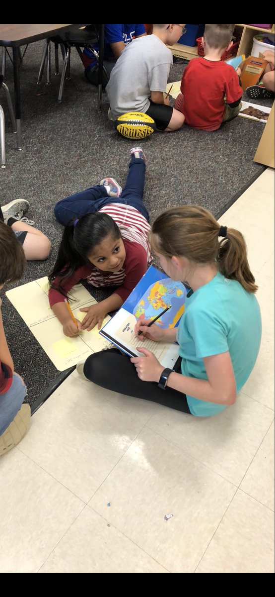 WESsmarshall's tweet photo. 4th grade book buddies helping with kinder research project. https://t.co/QXfraosJOr