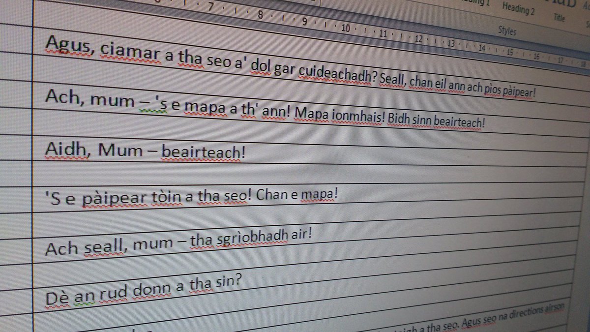 Clas4gu7's tweet photo. Earrann bho "Na Gùnaidhean" - an dealbh-cluiche againn :-) #lànagàidhlig #GaelicTwitterDay https://t.co/LpZzhv37cH