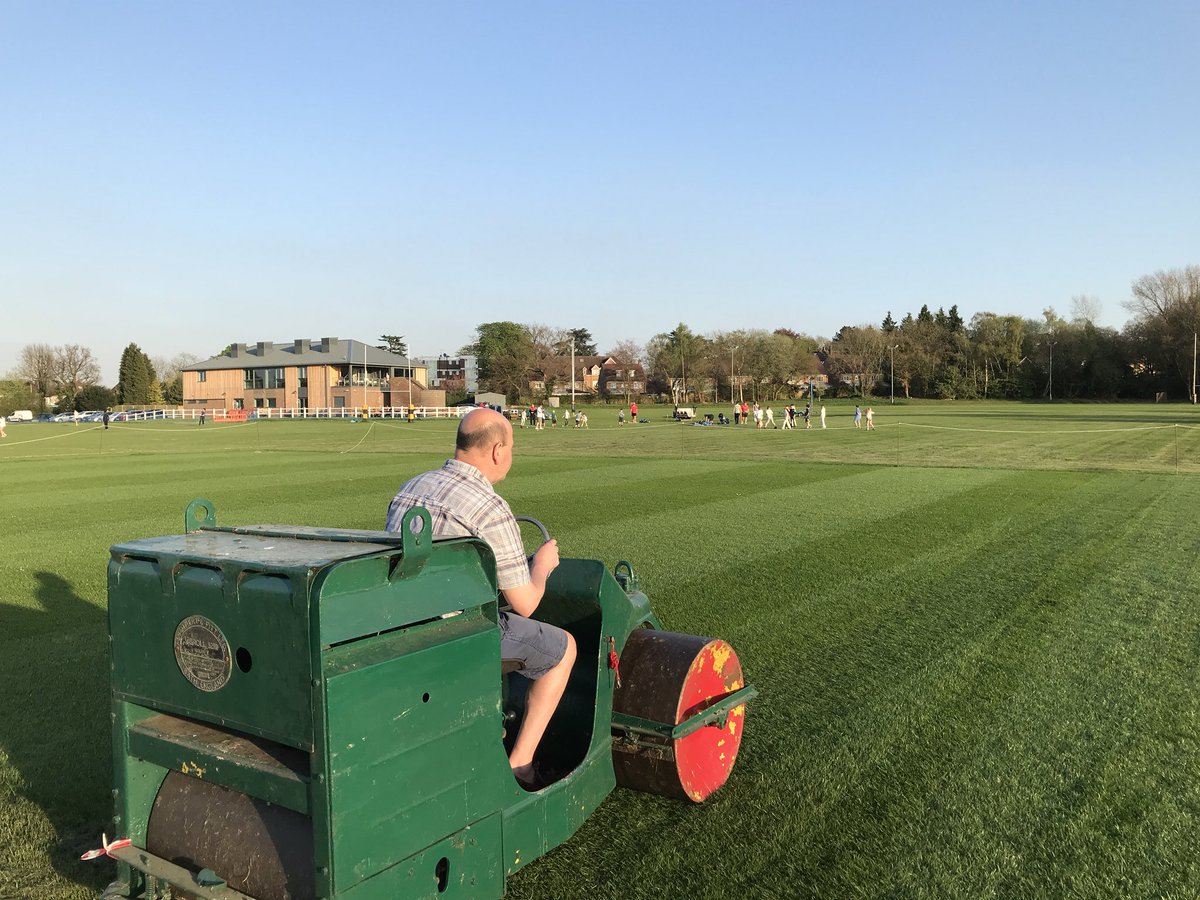 CaterhamCC's tweet photo. Pitch is looking good. Thanks to the #happyroller https://t.co/Q7mgoCaFFZ