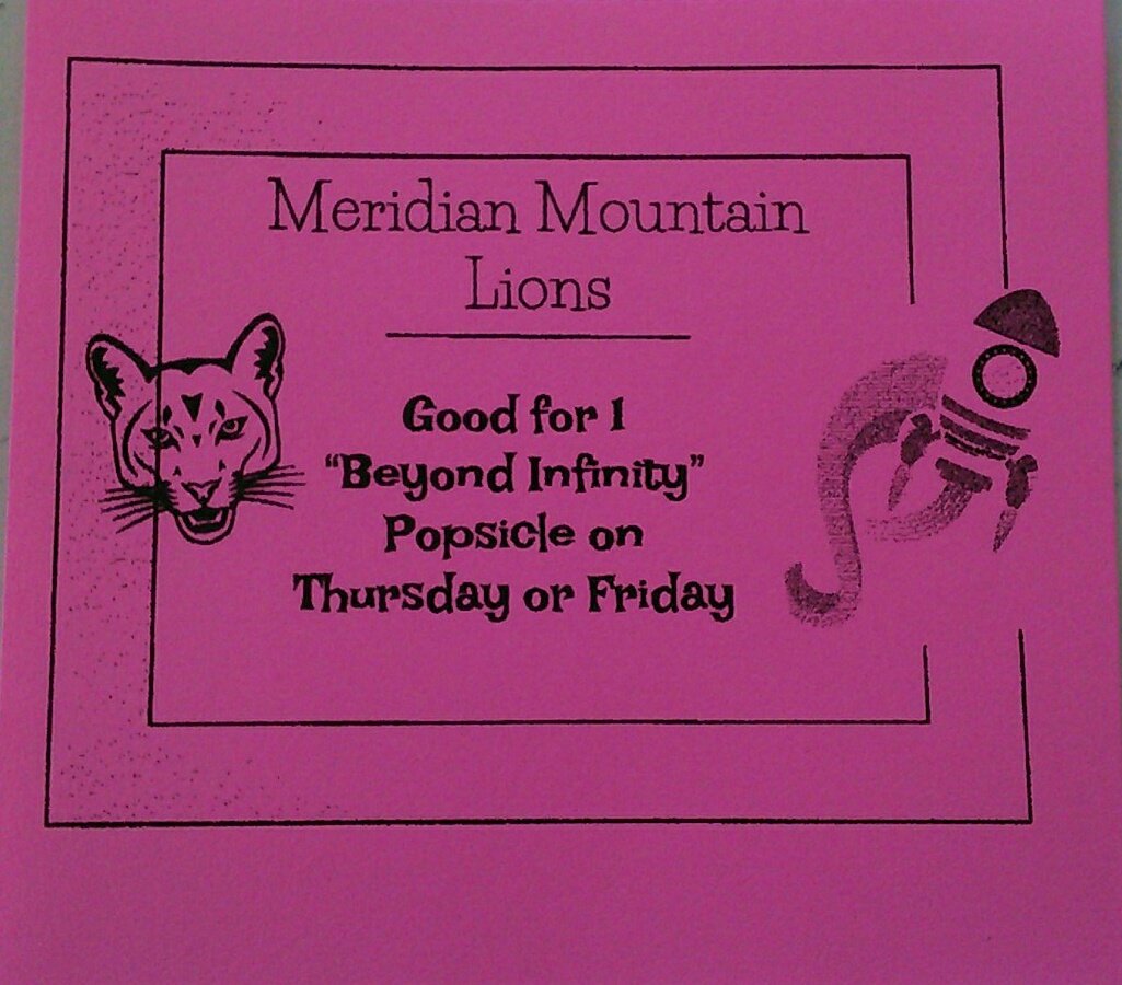 Meridian Mountain Lions attending @TEDxKidsElCajon tomorrow ~ find Mr. Satterfield, Mrs. Dizon, Mrs. T. Lee or Mrs. Smith to get your 'Beyond Infinity' popsicle ticket! 😉