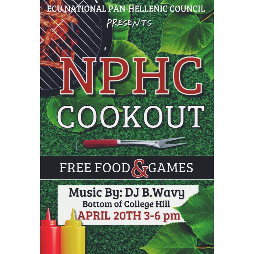 ECU_QUES's tweet photo. Catch the brUhZ at the NPHC CookOwt for #FeelGoodFridays❗️Don’t forget our Boot Drive starts today, we would greatly appreciate any donations! https://t.co/ZmXuQJnYGf