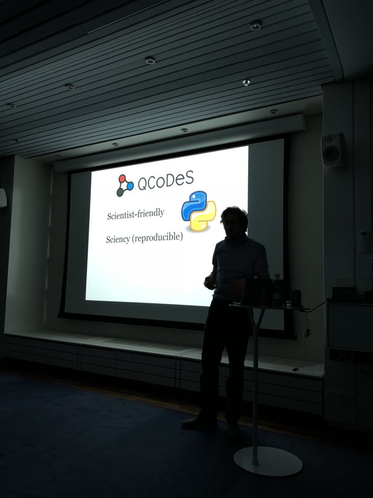 pydatacph's tweet image. Super cool talk about QCoDeS project from #microsoft research #pydata
