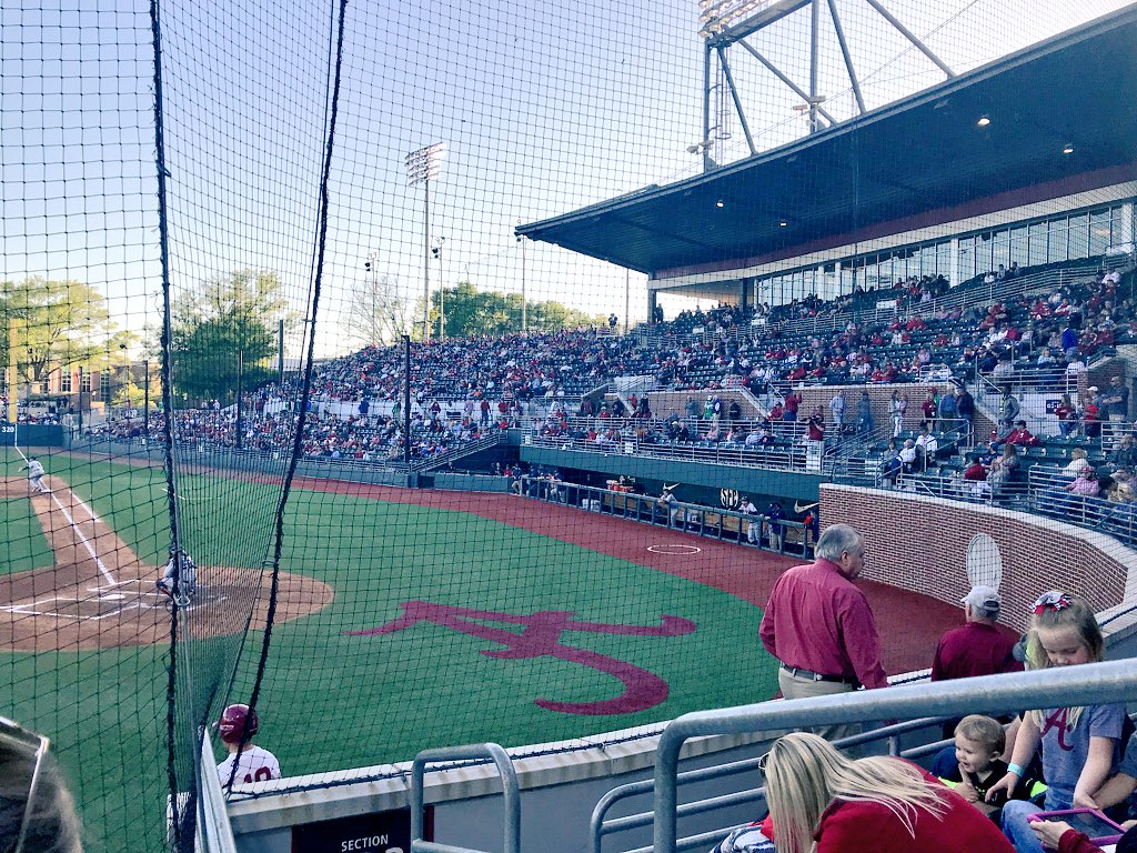 jkittkat's tweet photo. Rolling with @gigimcneill_jo at the @AlabamaBSB game against #AUBarn! #NotBadSeats #HomePlateClub #RollTide๐โพ๏ธ https://t.co/J0oeQIduQp