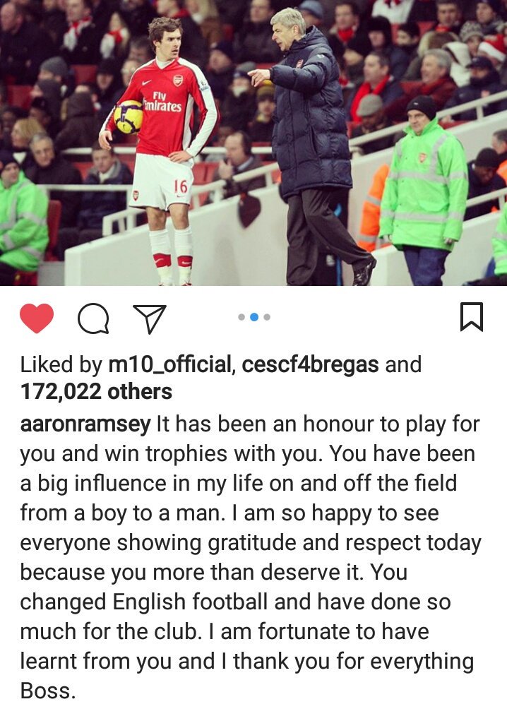 vishal_viru08's tweet photo. Passion that he had for @Arsenal can't be explained in words won trophy's as well as humiliations but he never left #22yearsofinsane dedication and love for arsenal Thank you legend😭 tribute by everyone who played under him shows who he was❤❤on and off the Field!!#onearsene 🙏 https://t.co/Rsxz6ejANb