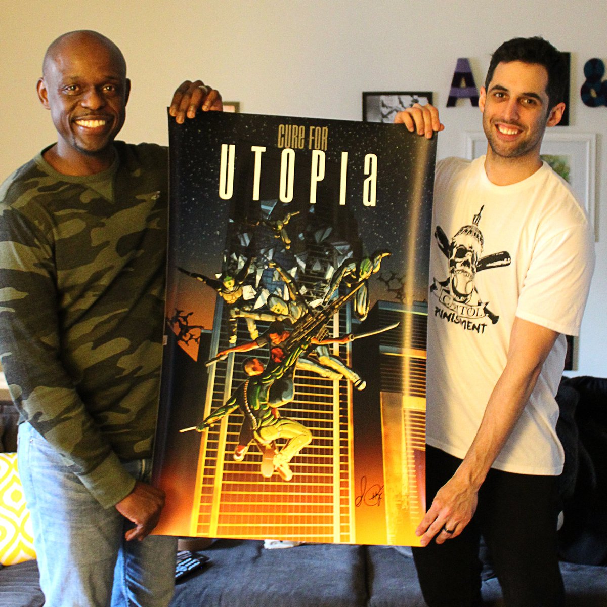 s_cange's tweet photo. Big big thank you to my boy @TheTomVelez for his brilliant #coloring job on this #cureforutopia  poster. It is so amazing to me how he brought my black and white to life.Thank you all for your support more to come. #graphicnovel  #selfpublished  #comicbooks #dc  #marvel #inking https://t.co/MDB7tvFEak