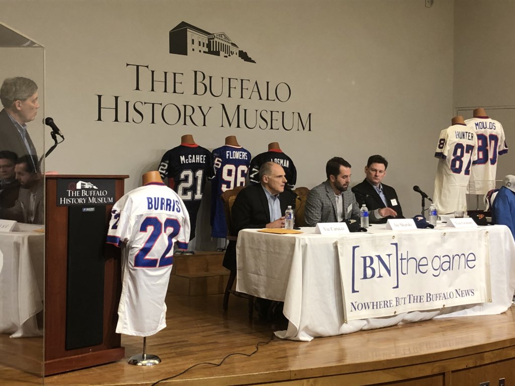 “This is the type of draft that gets a general manager fired. ... So it’s a tough situation to be in.” <a href="/ByTimGraham/">Tim Graham</a>, speaking alongside <a href="/viccarucci/">Vic Carucci</a> and <a href="/JaySkurski/">Jay Skurski</a> at the <a href="/TheBuffaloNews/">The Buffalo News</a> #bnblitz pre-draft preview <a href="/BuffaloHistory/">The Buffalo History Museum</a>