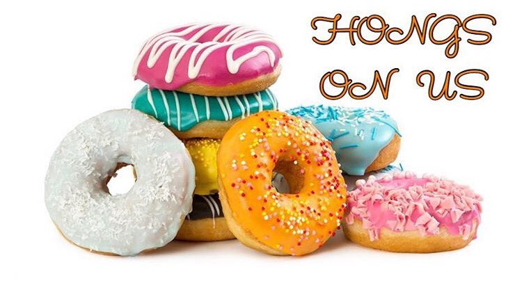 WHO WANTS FREE DONUTS!?! 

Hong's on Us is going down tonight at 2 am! The first 100 students get free donuts! 🍩🥛🎉