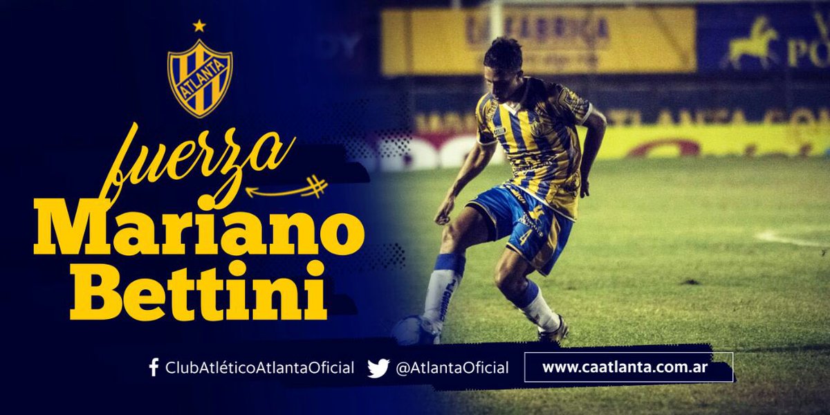 atlantaoficial's tweet photo. En esta, y en todas, estamos con vos.
#FuerzaMariano 💛💙
@marianbettini https://t.co/6f2VPRO5Xo