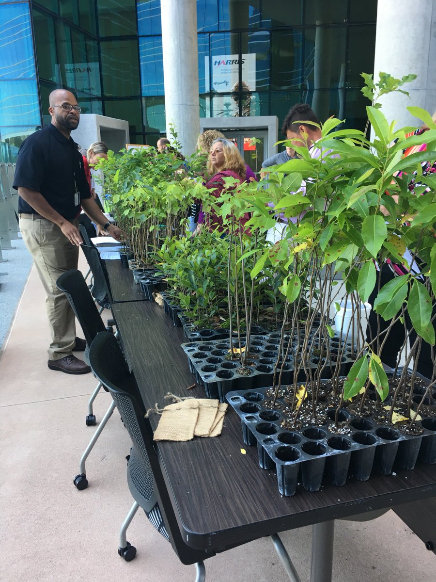 L3HarrisTech's tweet photo. In advance of #EarthDay Sunday, we helped the world become a little greener by handing out saplings and planting #trees at #HarrisCorp locations across the country. Happy Earth Day! #HarrisHEART https://t.co/JYzzI3aXXn https://t.co/eA1B8Zoc3T