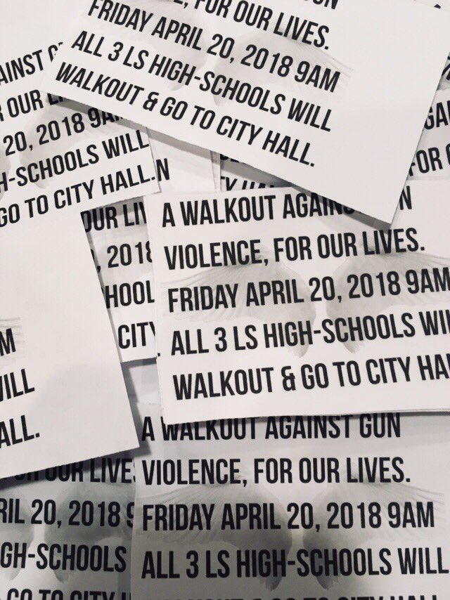 MarchForLS's tweet photo. Thread of #nationalschoolwalkout https://t.co/TAQJG9VxEB