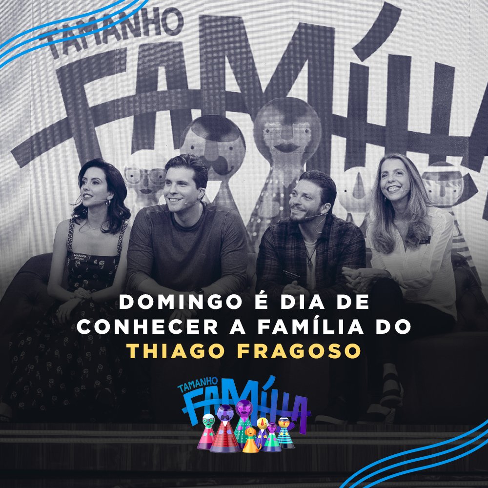 Domingo é dia de conhecer a família do Thiago no Tamanho Família!!! Quem aí já está ansioso?

 📷 Raphael Dias / <a href="/gshow/">gshow</a>