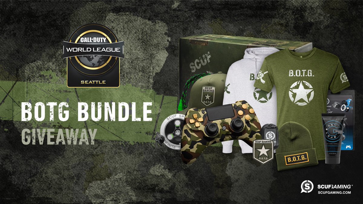 ScufGaming's tweet image. 🎮 SCUF BOTG Bundle #CWLSeattle Giveaway 🎮

1.) RT and LIKE this tweet
2.) Follow @ScufGaming 
3.) Tag two friends
4.) Reply with #CWLSCUF

scuf.co/callofdutybotg