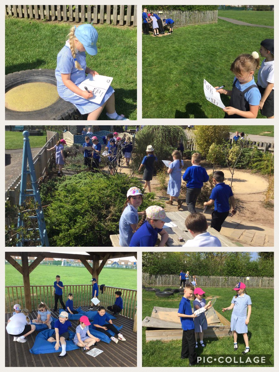 Y3ChestnutClass's tweet photo. Today we went outside in the sunshine to find examples of perpendicular and parallel lines! https://t.co/cKDIIvoeK9