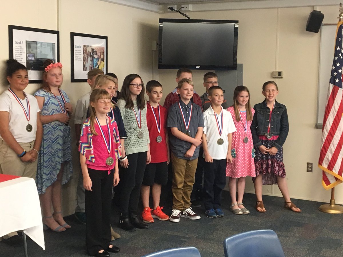 Jacob R.  wins second place in 5th grade afternoon Speech Contest!  Congratulations!