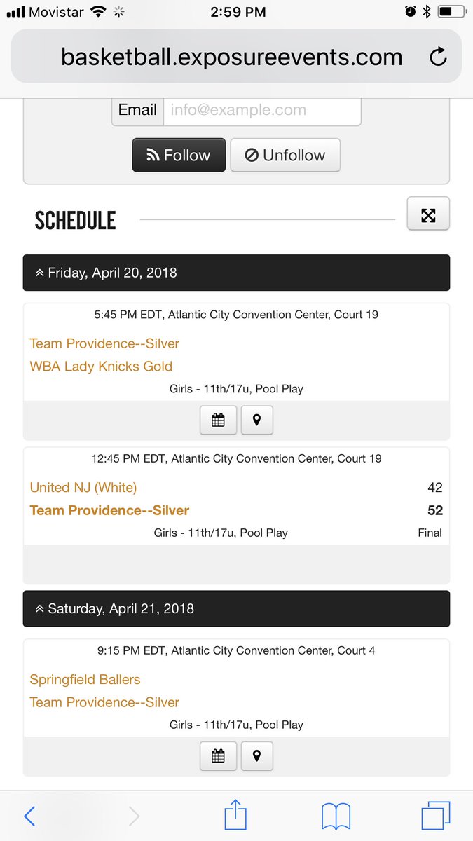 TeamProvGirls's tweet photo. Team Providence exposure schedule in New Jersey!! Great 1st win..
#Talent #Booksmart #comeseethem https://t.co/5nQutmQFuh