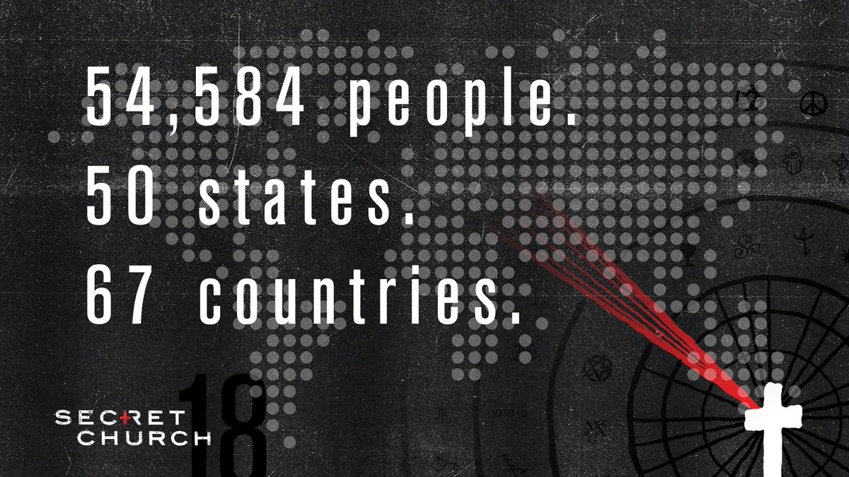 Secret_Church's tweet photo. 54,584 people, all 50 states, 67 countries are joining us for #SecretChurch18—and so can you. // Register at https://t.co/Rao78h04Qz https://t.co/T1IEeNo2Ba