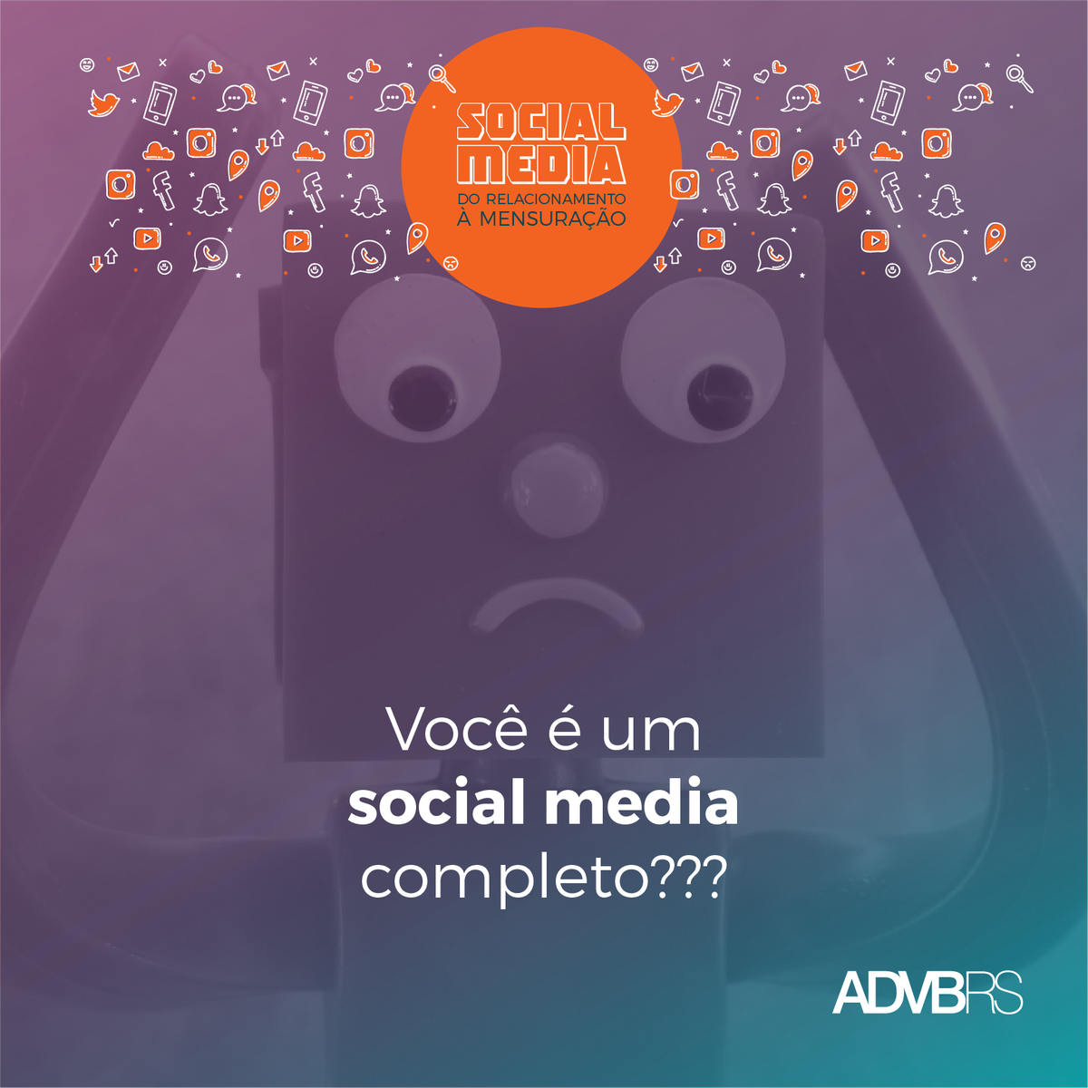 Você um Social Media completo?

Aprenda a planejar e executar campanhas, fazer anúncios assertivos e o principal mensurar resultados de forma estratégica.

Saiba mais em: bit.ly/2qPRXsW