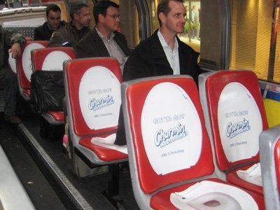 marketing_birds's tweet image. An interesting ad placement on the seats of a bus😅 What do you think? Yes👍 or No👎?