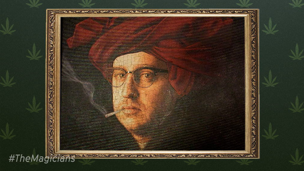 MagiciansSYFY's tweet photo. Paying homage to a short-lived Fillorian 💨 High 💨 King #TheMagicians #420day https://t.co/FQxRueeIIZ