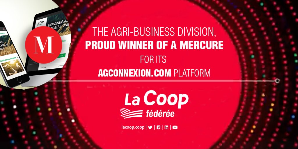 .<a href="/LaCoopAg/">LaCoopAg</a> has always innovated to better support agricultural producers. #AgConnexion increases the efficiency and profitability of producers and retailers - <a href="/Sebasleveille/">Léveillé, Sébastien</a> bit.ly/2HQs3NV #Mercuriades #agtech #agriculture